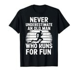 Old Man Running Humor Design Funny Runner T-Shirt