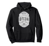 Bitcoin Cryptocurrency Funny Vintage Whiskey Bourbon Label Pullover Hoodie