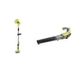 RYOBI - Brosse motorisée télescopique 18V - diam. 150 mm - 210 TR/Min - Perche 1 m à 1,4 m & Souffleur sans Fils à Batterie 18 Volts One+ Turbo Jet (sans Batterie) - OBL18JB