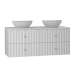 Meuble double vasque 120cm Izae Blanc