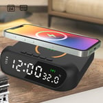 Wireless Charging Alarm Clock 3-In-1 Wireless Charger Fast 15W Charging3957