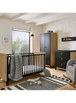 Cuddleco Rafi 3 Piece Nursery Furniture Set - Oak And Black