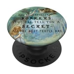 PopSockets Alice In Wonderland Bonkers Quote PopSockets PopGrip: Swappable Grip for Phones & Tablets