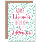 Wee Blue Coo Valentines Love Words Adventure Wander Together Romantic Greetings Card Cp3259