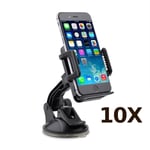 10X Car Phone Mount Holder With 1-Button Release - Mobile iPhone Samsung GPS