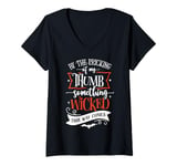 Womens By The Pricking of My Thumb Something Wicked This Way Comes V-Neck T-Shirt