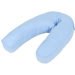 Coussin de grossesse en forme de J 54x(36-43) cm Bleu