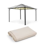 Panthéon Solid Sky Ambient Solar pergola 3x4 m éclairage solaire