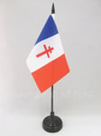 DRAPEAU DE TABLE FRANCE LIBRE 1940-1944 15x10cm - PETIT DRAPEAUX DE BUREAU FRANÇ