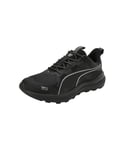 PUMA Mixte Reflect Lite Trail PTX Road Running Shoe, Black Silver-Cool Dark Gray, 44.5 EU