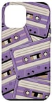 Coque pour iPhone 13 Pro Max Cassettes à ruban violet classique Old School Color Graphic