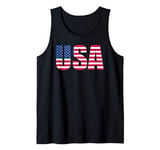 USA Flag Shirt, United States of America, Flag Letter Logo Tank Top