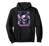 Dreaming Anime Girl Goth Vaporwave Glitch Aesthetic Lovers Pullover Hoodie