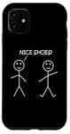 Coque pour iPhone 11 Nice Shoes Sarcasme Funny Stickman Stick Figure Sarcastique Pun