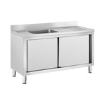 Royal Catering Oppvaskbenk - 1 kum Rustfritt stål 500 x 400 240 mm