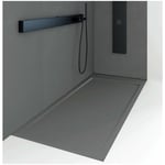 Stano. - Receveur de douche 80 x 100 cm extra plat quore en résine surface ardoisée anthracite