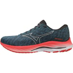 Mizuno Wave Rider 26 Mens Running Shoes Blue Cushioned Comfort Sports Trainers