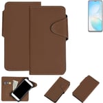 Protective cover for Infinix Hot 12 Pro flip case faux leather brown mobile phon