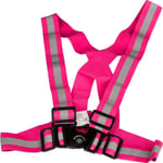 Nordic Grip Reflective kid Cross Belt Pink - Rosa Reflexsele för barn