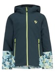 Ziener AMAJA Veste de ski/veste d'hiver pour enfant | chaude, respirante, imperméable, jungle foncé, 128