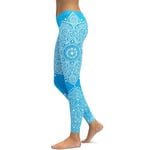 YHWW Leggings,Fitness Yoga Pantalon Femmes Leggings De Sport Entraînement Leggings De Course À Chaud Sexy Push Up Gym Porter Élastique Slim Pantalon, Bleu, S