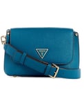 GUESS Meridian Flap Umhängetasche, Sac à bandoulière, Rabat d'épaule Femmes, Bleu-Vert, Taille Unique