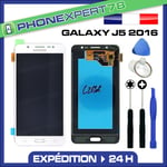 VITRE TACTILE + ECRAN LCD ORIGINAL SAMSUNG GALAXY J5 BLANC 2016 + OUTILS