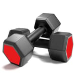 Neoprene Hexagon Dumbbell Set Durable Scrub Dumbbells Exercise to Lose Weight Health Fitness Men's Fitness Strength Training Home Gym Equipment (A Pair of 4 6 10 12 15 20KG Dumbbell)-20KG=2*10KG