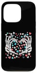 iPhone 13 Pro Skeleton Hand Heart Funny Bones Valentine's Day Men Women Case