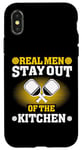 Coque pour iPhone X/XS Real Men Stay Out of the Kitchen Funny Pickleball pour hommes