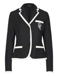 Two-T Stretch Cotton Piqué Blazer Black Lauren Ralph Lauren