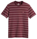 Levi's Men's Ss Original Housemark Tee Chesthit Logo T-Shirt, Trailhead Stripe Red Mohagany, S