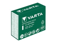 Varta Power oppladbare AAA-batterier (HR03), 10-pakning