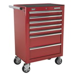 Sealey Rollcab 7 Drawers With Ball Bearing Runners Tool Storage Box Red AP26479T