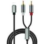 Apple vers 2rca Lotus cable cable Audio haut-parleur amplificateur Audio Iphone lien de téléphone portable cable Audio ¿Cable auxiliaire audio RCA, adaptateur répartiteur stéréo en Y à 2 males