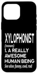 Coque pour iPhone 16 Pro Max Définition du lecteur de xylophone drôle - Xylophoniste