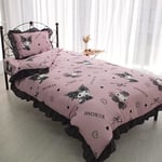 Sanrio My Melody Kuromi Bed sheets Set Duvet cover Pillow case Pink kawaii Cute