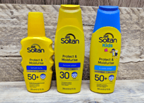 3 x SOLTAN Sun Spray SPF50+ Spray & SPF30 Lotion & SPF50 Kids Lotion 200ml