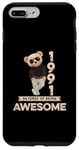 Coque pour iPhone 7 Plus/8 Plus Ours en peluche original Awesome 34e anniversaire homme femme 1991