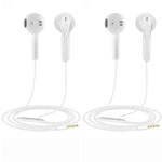 2 Pack Earphones,In Ear Headphones,In Ear Wired Earbuds Noise lsolating Headset With Microphone,Compatible With Phone,Pad,Samsung,MP3,Players,Smartphones,Laptops