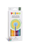 PRIMO - Crayons de Couleur enfants +3 Ans et Artistes, Mine Ø2,9 mm, 24 Couleurs Dégradables Pleines, Couleurs pour enfants, Colorier, Travaux Créatifs et Loisirs, Set de Crayons Papeterie