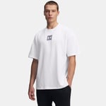 Tee-shirt à manches courtes oversize Under Armour Heavyweight SM Box pour homme Blanc / Titan Gris XS