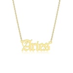 South Coast Jewellery Aries Zodiac Horoscope Birth Star Sign Necklace Gold Stainless Steel