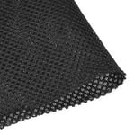 Black Speaker Mesh Grill Stereo Fabric Dustproof 50cm x 160cm 20" x 63"