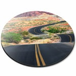 Round Mouse Mat - Valley Of Fire Las Vegas Nevada US Office Gift #13039