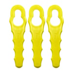 Toolive - Lot de 50 lames de rechange pour coupe-bordure Ryobi, têtes de lame double dentelées (jaune 12 x 7 mm) Accessoire pour coupe-bordure