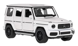 Metalliauto Mercedes Benz AMG G63 1:32, valkoinen