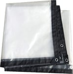 Bâche Transparente Imperméable Avec ?illets-Grande Bache Exterieur Couverture Imperméable,Protection Solaire,Imperméable Et Résistante Aux Intempéries Pour Meubles De Jardin,Piscine-2X4M