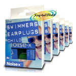 6x Noise-X Swimmer / Swimming Reusable Soft Silicone Ear Plugs for Adult 1 Pair