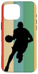 Coque pour iPhone 16 Pro Max Ballon de basket vintage pour homme et femme rétro vieilli